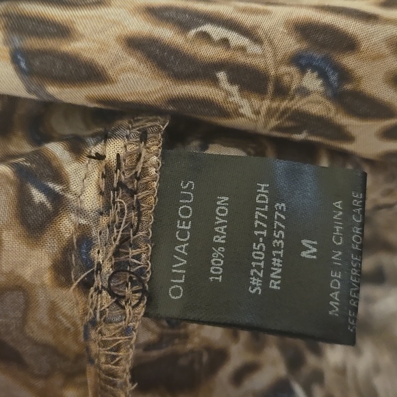 Gil's Denim & Clothing Bar Olivaceous Animal Print Button Up  Mini Dress - Picture 3 of 11